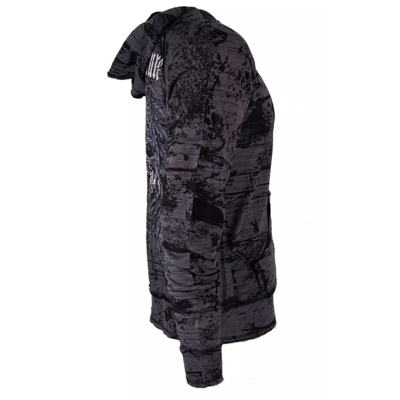 Xtreme Couture by Affliction Men's Zip up Hoodie SUPERIOR HEIST Biker Cross $88 - Picture 8 of 12